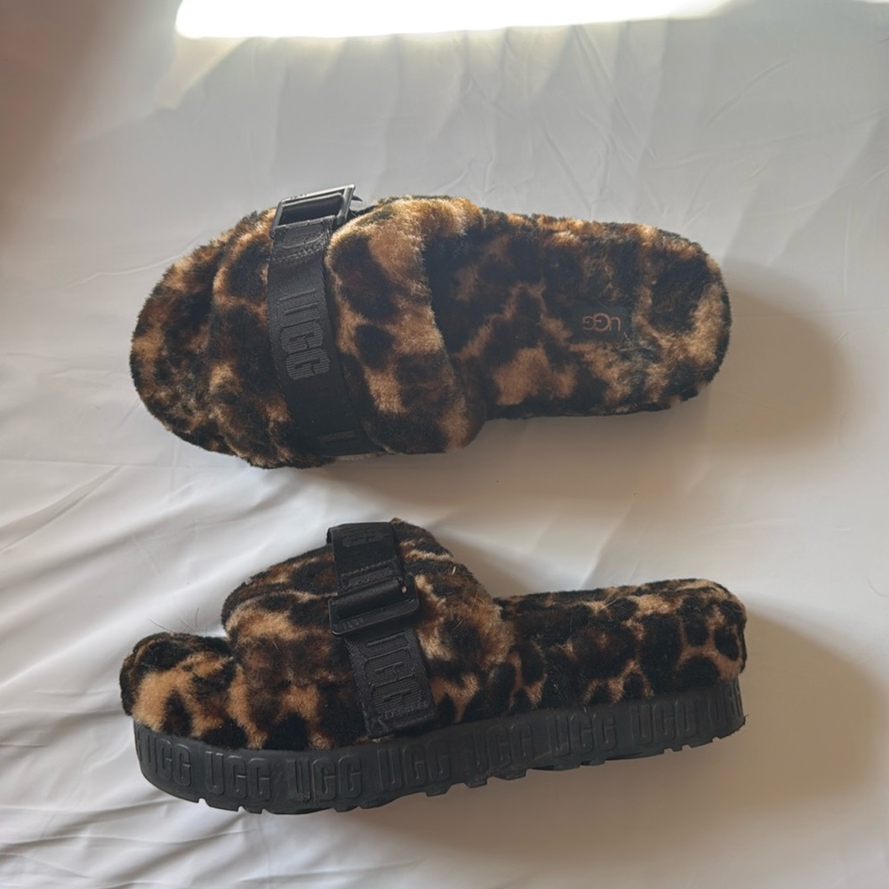 Ugg leopard platform slippers